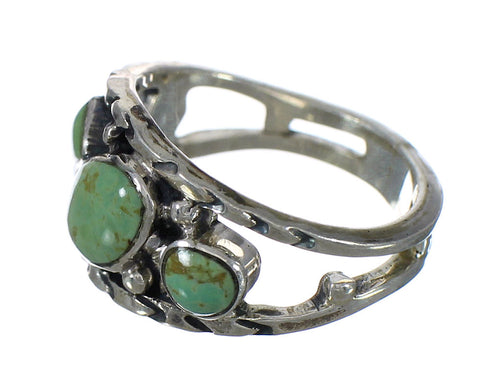Silver And Turquoise Southwest Ring Size 5-1/2 YX92737